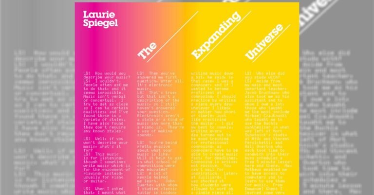 You need to listen to Laurie Spiegel’s masterpiece of early ambient music